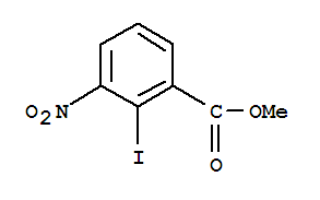 2-碘-3-硝基苯甲酸甲酯结构式