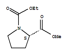 N-(乙氧基羰基)-(S)-(-)-脯氨酸甲酯结构式
