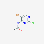 N-(5-Bromo-2-Chloro-4-Pyrimidinyl)Acetamide结构式