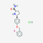 Structure of (2S,5R)-5-(4-((2-Fluorobenzyl)oxy)phenyl)pyrrolidine-2-carboxamide hydrochloride