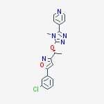 5-(3-chlorophenyl)-3-[(1r)-1-[(4-methyl-5-pyridin-4-yl-1,2,4-triazol-3-yl)oxy]ethyl]-1,2-oxazole结构式
