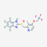 Structure of 4,5,6,7-tetradeuterio-2-[[3-methyl-4-(2,2,2-trifluoroethoxy)pyridin-2-yl]methylsulfinyl]-1H-benzimidazole