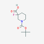Structure of 3-Fluoro-1,3-piperidinedicarboxylic acid 1-tert-butyl ester