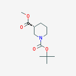 Structure of 1-O-tert-butyl 3-O-methyl (3R)-piperidine-1,3-dicarboxylate