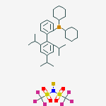 Structure of 2-Dicyclohexylphosphino-2′,4′,6′-triisopropylbiphenyl gold(I) bis(trifluoromethanesulfonyl)imide