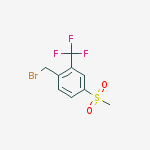 Structure of 1-(bromomethyl)-4-methylsulfonyl-2-(trifluoromethyl)benzene