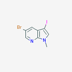 Structure of 1H-Pyrrolo[2,3-b]pyridine, 5-bromo-3-iodo-1-methyl-