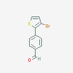 4-(3-BROMOTHIEN-2-YL)BENZALDEHYDE结构式