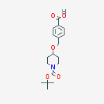 4-{[1-(tert-butoxycarbonyl)piperid-4-yloxy]methyl}benzoic acid结构式