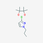 Structure of 1-propyl-3-(4,4,5,5-tetramethyl-1,3,2-dioxaborolan-2-yl)-1H-Pyrazole