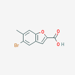 5-Bromo-6-methylbenzofuran-2-carboxylic acid结构式