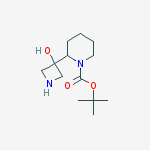 tert-butyl 2-(3-hydroxyazetidin-3-yl)piperidine-1-carboxylate结构式