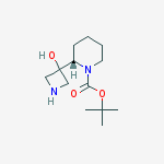 1,1-dimethylethyl (2S)-2-(3-hydroxyazetidin-3-yl)piperidine-1-carboxylate结构式