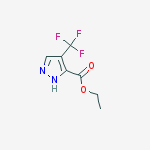 4-(trifluoromethyl)-1H-Pyrazole-3-carboxylic acid ethyl ester结构式