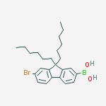 Structure of 7-bromo-9,9-dihexylfluoren-2-yl-boronic acid