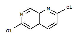 Structure of 1,7-NAPHTHYRIDINE, 2,6-DICHLORO-