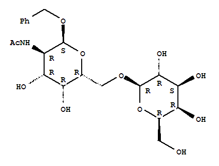 BENZYL 2-ACETAMIDO-2-DEOXY-6-O-(BETA-D-GALACTOPYRANOSYL)-ALPHA-D-GALACTOPYRANOSIDE结构式