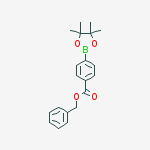 Structure of benzyl 4-(4,4,5,5-tetramethyl-1,3,2-dioxaborolan-2-yl)benzoate