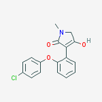 Structure of 4-[2-(4-chlorophenoxy)phenyl]-3-hydroxy-1-methyl-2H-pyrrol-5-one