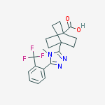 1-[4-methyl-5-[2-(trifluoromethyl)phenyl]-1,2,4-triazol-3-yl]bicyclo[2.2.2]octane-4-carboxylic acid结构式