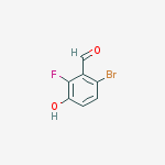 Structure of 6-bromo-2-fluoro-3-hydroxybenzaldehyde