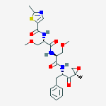 L-Serinamide, O-methyl-N-[(2-methyl-5-thiazolyl)carbonyl]-L-seryl-O-methyl-N-[(1S)-2-[(2R)-2-methyl-2-oxiranyl]-2-oxo-1-(phenylmethyl)ethyl]-结构式