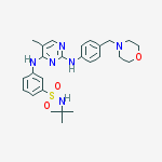 Structure of N-tert-butyl-3-(5-methyl-2-(4-(morpholinomethyl)