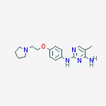 Structure of 5-methyl-N2-[4-(2-pyrrolidin-1-yl-ethoxy)-phenyl]-pyrimidine-2,4-diamine