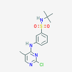 Structure of 3-[(2-Chloro-5-methyl-4-pyrimidinyl)amino]-N-(tert-butyl)benzenesulfonamide