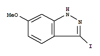 Structure of 3-IODO-6-METHOXY-1H-INDAZOLE