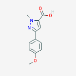 Structure of 1H-Pyrazole-5-carboxylic acid, 3-(4-methoxyphenyl)-1-methyl-