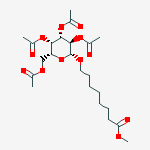 8-Methoxycarbonyloctanoyl-2',3',4',6-tetra-O-acetyl-?-D-galactopyranoside结构式