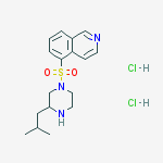 (S)-5-(3-Isobutyl-piperazine-1-sulfonyl)-isoquinoline dihydrochloride结构式