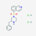 (S)-5-(3-Benzyl-piperazine-1-sulfonyl)-isoquinoline dihydrochloride结构式
