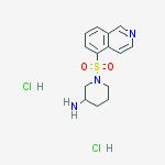 (R)-1-(Isoquinoline-5-sulfonyl)-piperidin-3-ylamine dihydrochloride结构式