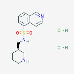 (S)-Isoquinoline-5-sulfonic acid (piperidin-3-ylmethyl)-amide dihydrochloride结构式