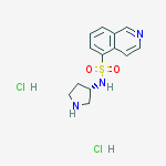 (S)-Isoquinoline-5-sulfonic acid pyrrolidin-3-ylamide dihydrochloride结构式