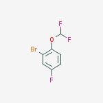 Structure of 2-Bromo-1-difluoromethoxy-4-fluoro-benzene