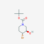 Structure of N-Boc-trans-4-bromo-3-hydroxypipiridine