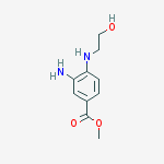 Structure of methyl 3-amino-4-(2-hydroxyethylamino)benzoate