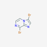 3,8-dibromo-imidazo[1,2-a]pyrazine结构式