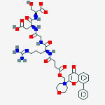 Structure of L-Serine, N2-[1,4-dioxo-4-[[4-(4-oxo-8-phenyl-4H-1-benzopyran-2-yl)morpholinium-4-yl]methoxy]butyl]-L-arginylglycyl-L-a-aspartyl-, inner salt