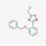 Structure of 3-(2-BENZYLOXY-PHENYL)-5-CHLOROMETHYL-[1,2,4]OXADIAZOLE