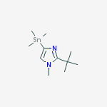 Structure of (2-tert-butyl-1-methylimidazol-4-yl)-trimethylstannane