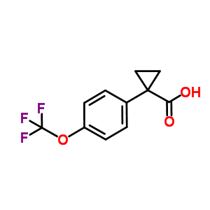 1-(4-三氟甲氧基苯基)环丙烷羧酸结构式