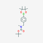 Structure of 4-(N-BOC-N-METHYL-AMINOMETHYL)-PHENYLBORONIC ACID PINACOL ESTER
