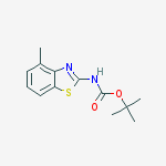 Structure of Carbamic  acid,  N-(4-methyl-2-benzothiazolyl)-,  1,1-dimethylethyl  ester
