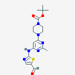Structure of tert-butyl 4-[6-[(5-formyl-1,3-thiazol-2-yl)amino]-2-methylpyrimidin-4-yl]piperazine-1-carboxylate