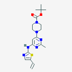 Structure of tert-butyl 4-[6-[(5-ethenyl-1,3-thiazol-2-yl)amino]-2-methylpyrimidin-4-yl]piperazine-1-carboxylate