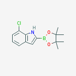 Structure of 7-Chloro-2-(4,4,5,5-tetramethyl-1,3,2-dioxaborolan-2-yl)-1H-indole